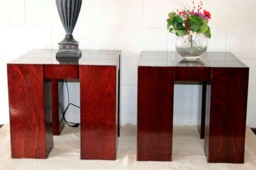 Two awesome sturdy "square" coffee/ occasional tables with loads of appeal - bid/table - RS17Sale
