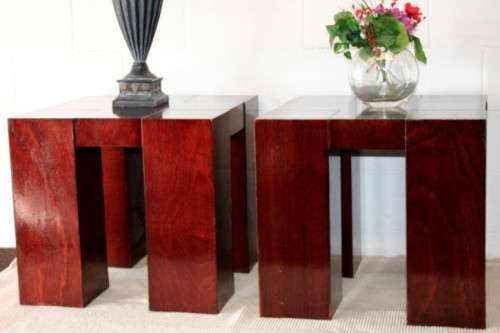 Two awesome sturdy "square" coffee/ occasional tables with loads of appeal - bid/table - RS17Sale