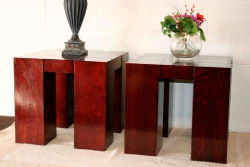 Two awesome sturdy "square" coffee/ occasional tables with loads of appeal - bid/table - RS17Sale
