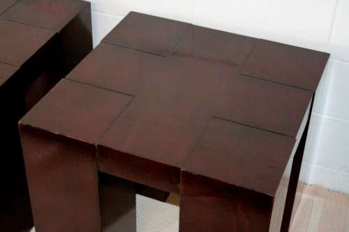 Two awesome sturdy "square" coffee/ occasional tables with loads of appeal - bid/table - RS17Sale