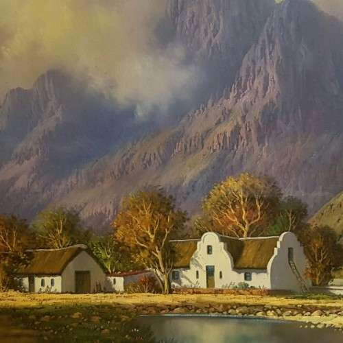 A spectacular HUGE (140cm x 95cm) original signed & framed Gawie Cronje (1930 - 2007) oil painting