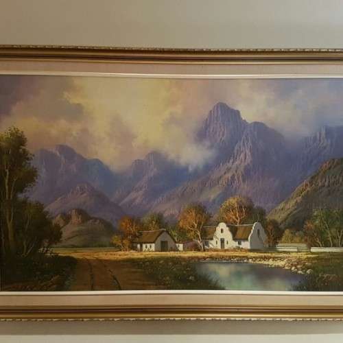 A spectacular HUGE (140cm x 95cm) original signed & framed Gawie Cronje (1930 - 2007) oil painting
