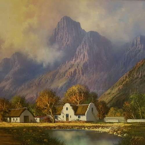 A spectacular HUGE (140cm x 95cm) original signed & framed Gawie Cronje (1930 - 2007) oil painting