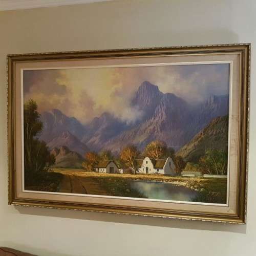 A spectacular HUGE (140cm x 95cm) original signed & framed Gawie Cronje (1930 - 2007) oil painting