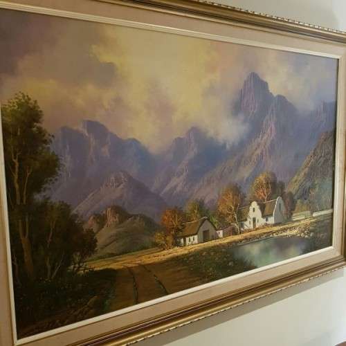 A spectacular HUGE (140cm x 95cm) original signed & framed Gawie Cronje (1930 - 2007) oil painting