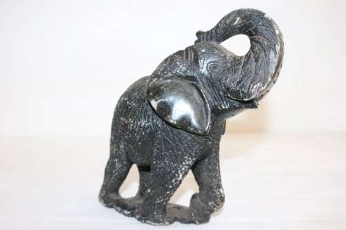 2 lovely African sandstone elephant carvings - perfect as themed display pieces - RS17Sale