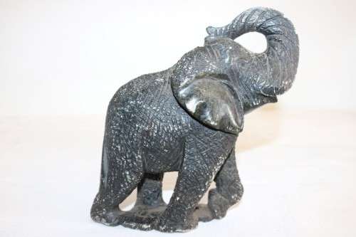 2 lovely African sandstone elephant carvings - perfect as themed display pieces - RS17Sale