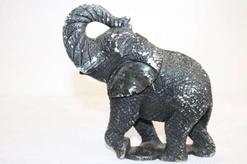 2 lovely African sandstone elephant carvings - perfect as themed display pieces - RS17Sale