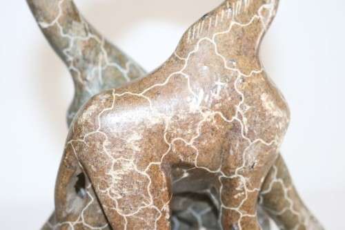 Lovely African sandstone giraffe carving/ figurine - perfect as an African themed display - RS17Sale