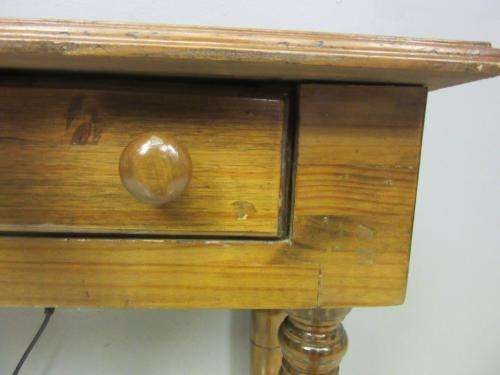 Two vintage solid Oregon console/ hallway tables with a single drawer each - price/ table
