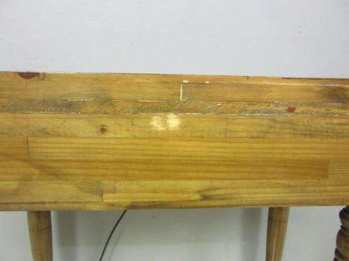 Two vintage solid Oregon console/ hallway tables with a single drawer each - price/ table