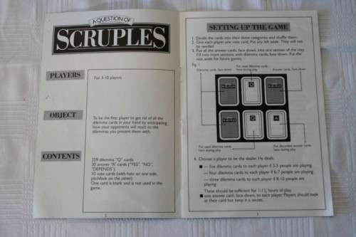 An awesome "A question of Scruples" board game in excellent condition