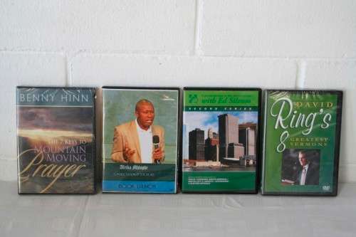 A massive collection of over 70x Religious and Evangelical music, education and sermon related DVD's