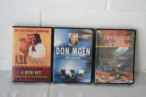 A massive collection of over 70x Religious and Evangelical music, education and sermon related DVD's