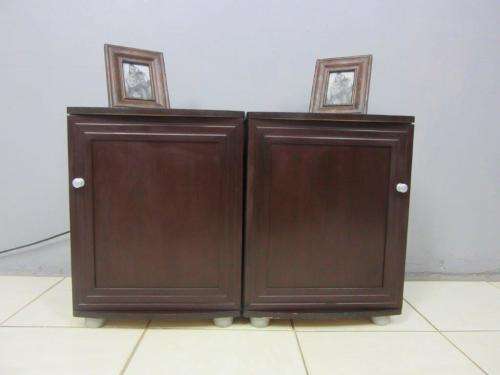 Two awesome and practical storage cabinet/ pedestals with space for storing linen, drinks, etc.