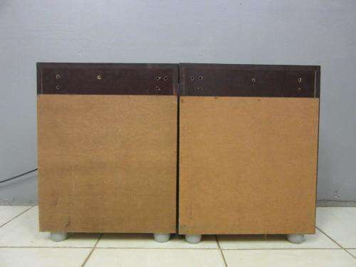 Two awesome and practical storage cabinet/ pedestals with space for storing linen, drinks, etc.