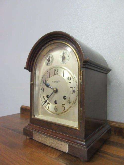 A superb antique (c.1930) Roy Cousin & Co (w/ a German Gustav Becker mechanism) mantle clock- RS17CL