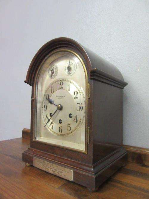A superb antique (c.1930) Roy Cousin & Co (w/ a German Gustav Becker mechanism) mantle clock- RS17CL