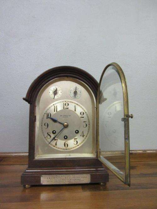 A superb antique (c.1930) Roy Cousin & Co (w/ a German Gustav Becker mechanism) mantle clock- RS17CL