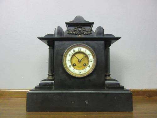 **RS17** A magnificent antique black marble Mappin & Webb "Paris" mechanical mantle clock