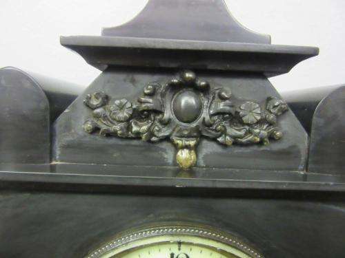**RS17** A magnificent antique black marble Mappin & Webb "Paris" mechanical mantle clock