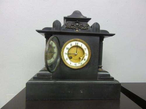 **RS17** A magnificent antique black marble Mappin & Webb "Paris" mechanical mantle clock