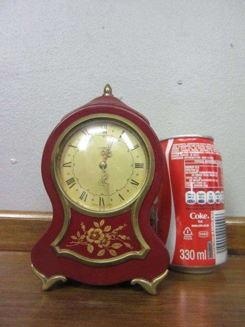 An amazing vintage Swiss made "Cyma Watch Co." 15-jewel mantle alarm clock - RS17CL