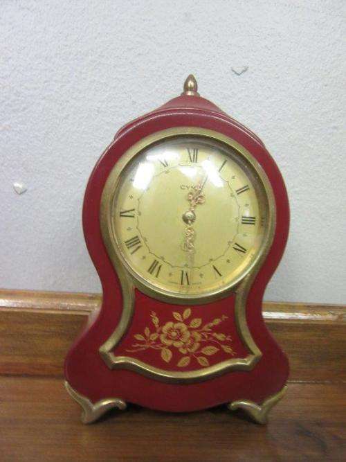 An amazing vintage Swiss made "Cyma Watch Co." 15-jewel mantle alarm clock - RS17CL