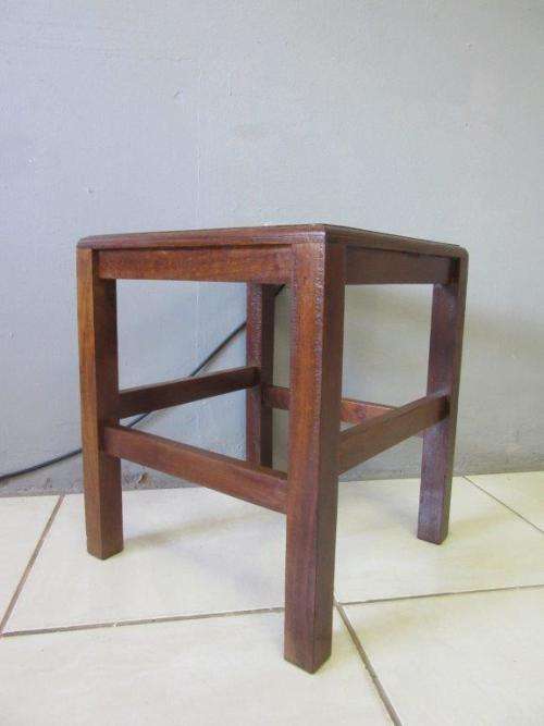 **RA17** A Stunning & well made vintage cognac oak riempie foot stool with leather riempies
