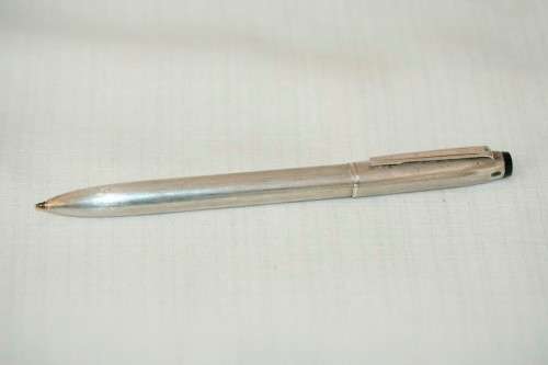 An extremely rare vintage (c1970's) German made Montblanc "Silvre" Pix-O-Mat four-colour ball pen
