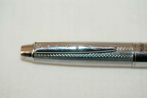 An awesome chromed original Balmain Paris "Barclays" branded ball point pen in great condition