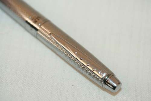 An awesome chromed original Balmain Paris "Barclays" branded ball point pen in great condition