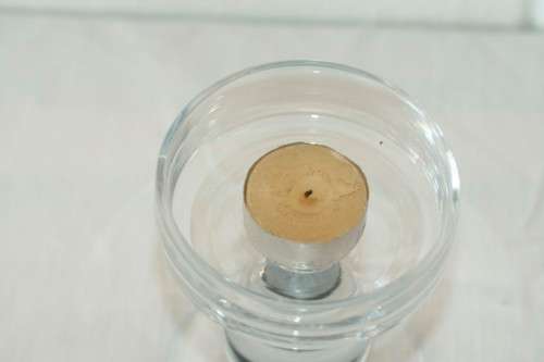 An awesome clear glass candle stand for a larger broader candle in excellent condition - RS17Sale