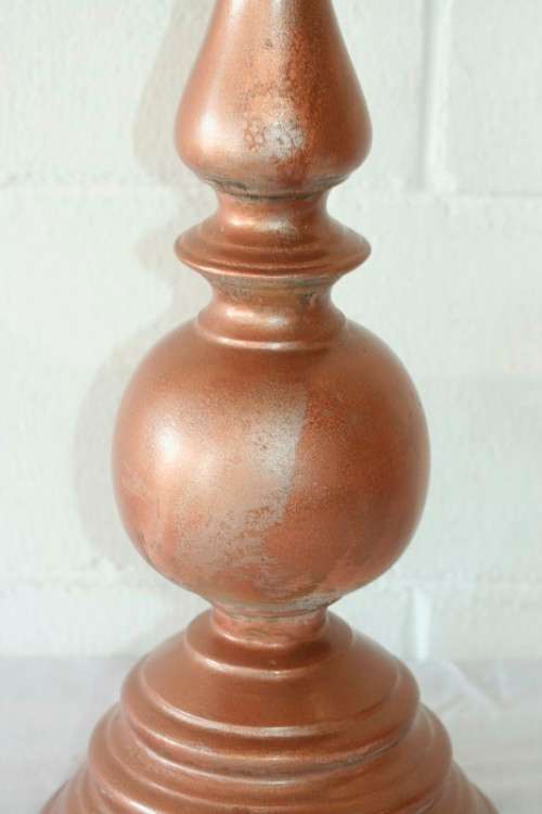 Fabulous (tall) moulded pedestal candle holder for large size candles with paint technique RS17Sale