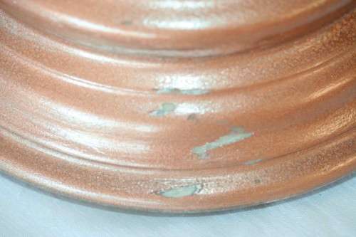 Fabulous (tall) moulded pedestal candle holder for large size candles with paint technique RS17Sale