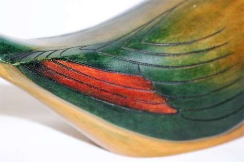 A magnificent "Feathers of Knysna" Purple Crested Lourie hand carved figurine *limited edition*