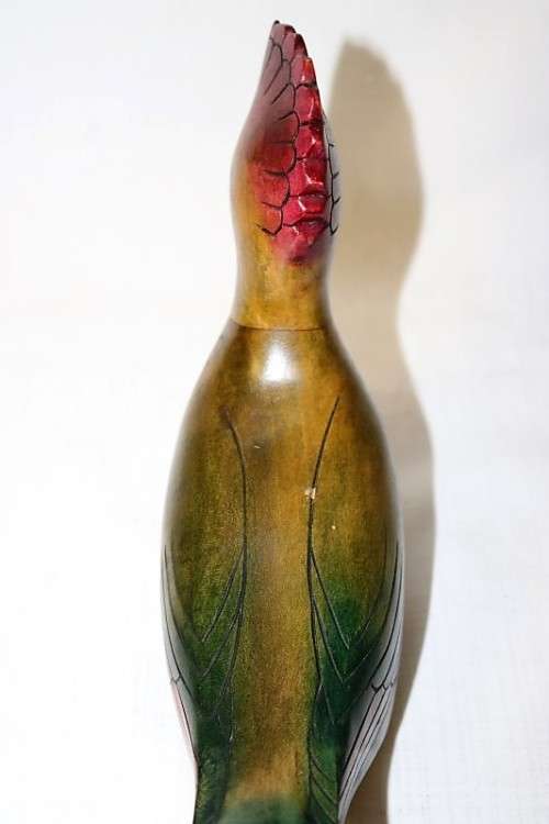 A magnificent "Feathers of Knysna" Purple Crested Lourie hand carved figurine *limited edition*