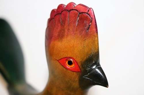 A magnificent "Feathers of Knysna" Purple Crested Lourie hand carved figurine *limited edition*