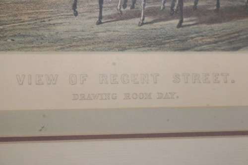 A pair of wonderful framed "The Horse Guards" and "View from Regent Street" prints - AAA