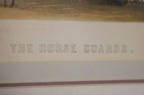 A pair of wonderful framed "The Horse Guards" and "View from Regent Street" prints - AAA