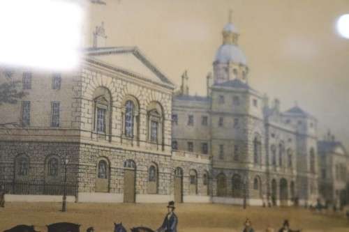 A pair of wonderful framed "The Horse Guards" and "View from Regent Street" prints - AAA