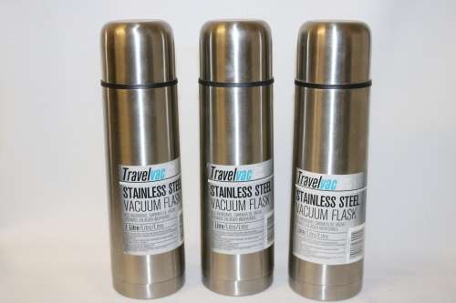3x awesome stainless steel (hot & cold) insulated drinks flask w/ a lid-cup - bid/flask - RS17Sale