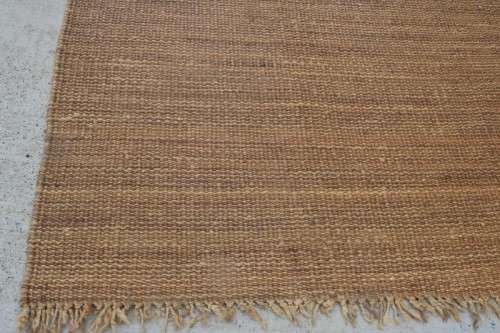 A fabulous large (3m x 2,9m) organic "Jute" natural fibre hand woven floor carpet