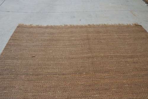 A fabulous large (3m x 2,9m) organic "Jute" natural fibre hand woven floor carpet