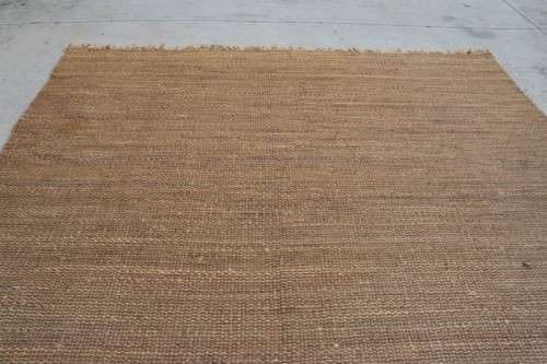 A fabulous large (3m x 2,9m) organic "Jute" natural fibre hand woven floor carpet