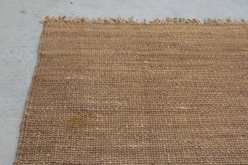A fabulous large (3m x 2,9m) organic "Jute" natural fibre hand woven floor carpet