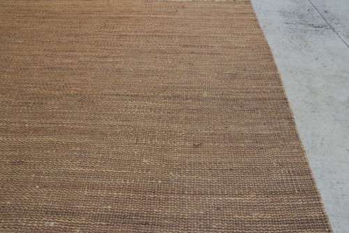 A fabulous large (3m x 2,9m) organic "Jute" natural fibre hand woven floor carpet