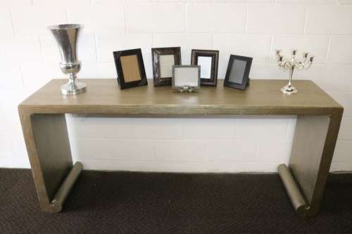 Magnificent XL modern styled solid wooden console/ hallway table w/ a gold paint technique - AAA
