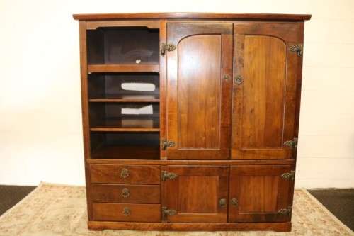 An awesome large Imbuia cabinet with loads of cupboard space - awesome entertainment unit!