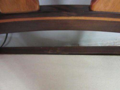 Two lovely vintage Imbuia ball & claw chairs w upholstered cushions in good condition - price/chair